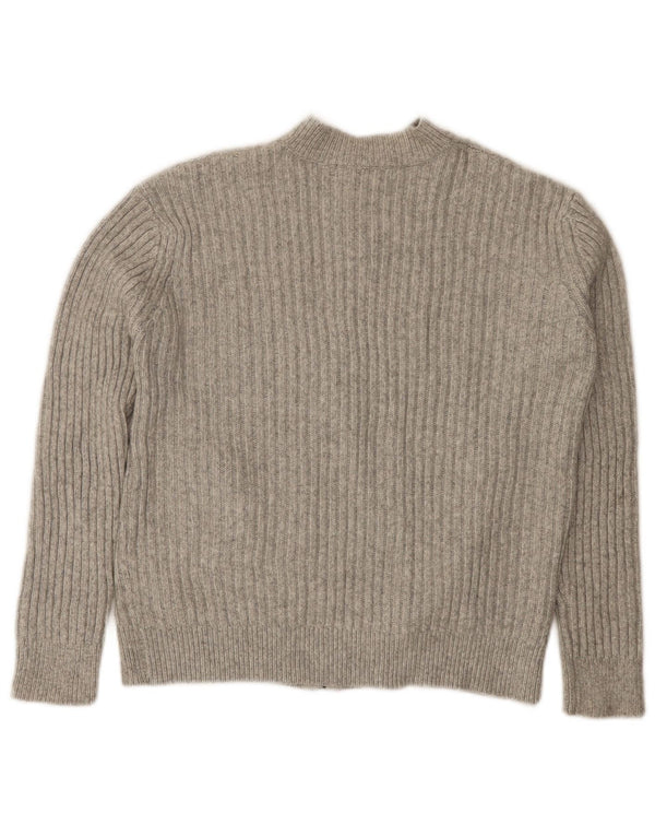Marks & Spencer Womens Cardigan Sweater UK 10 Small Grey Polyester