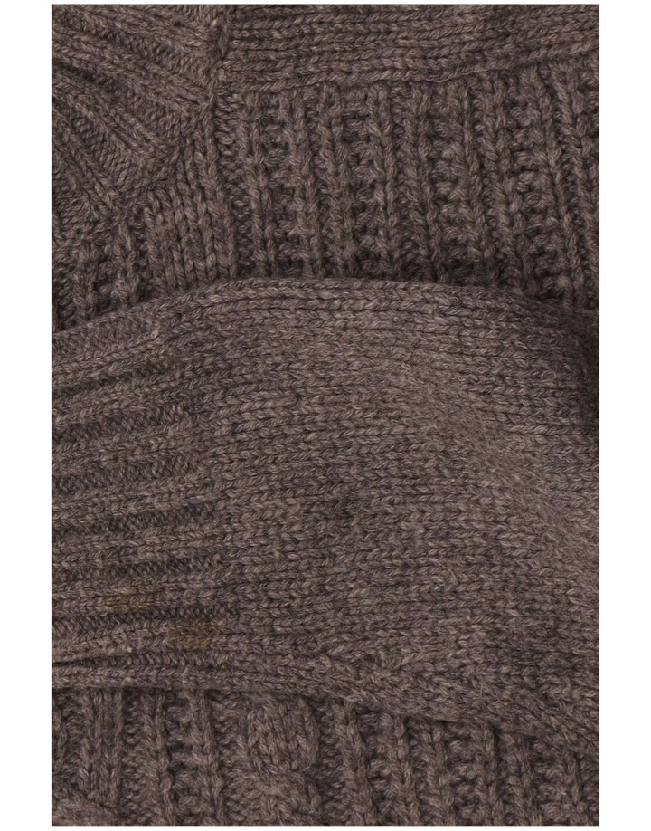 Marks & Spencer Mens Autograph Button Neck Jumper Sweater Large Grey