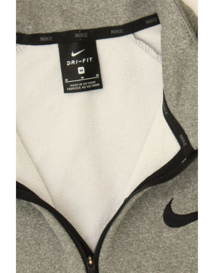 NIKE Mens Dri Fit Zip Neck Sweatshirt Jumper Medium Grey Polyester Vintage Nike and Second-Hand Nike from Messina Hembry 