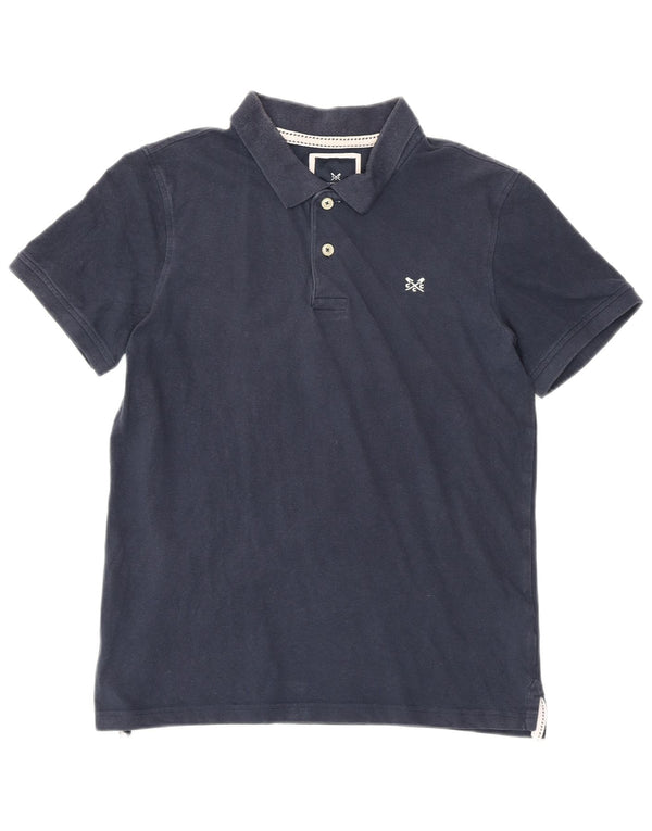 CREW CLOTHING Mens Polo Shirt Medium Navy Blue Cotton