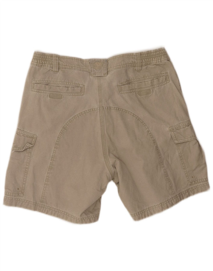 Timberland Mens Cargo Shorts W34 Large Beige Cotton