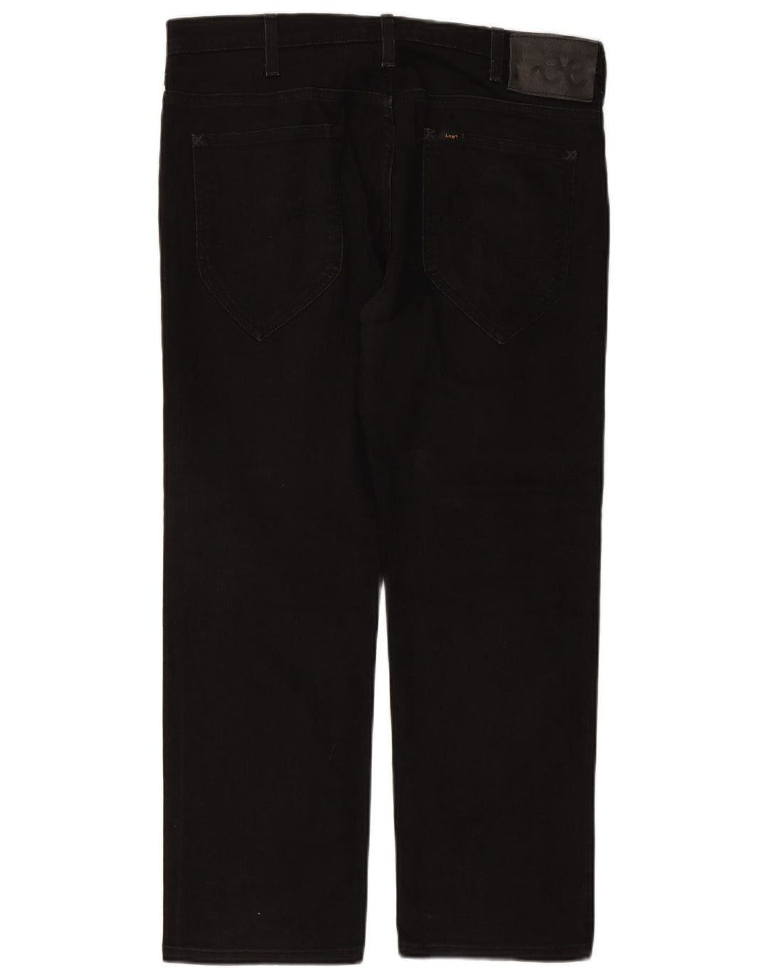 LEE Mens Macky Straight Jeans W36 L27 Black Cotton