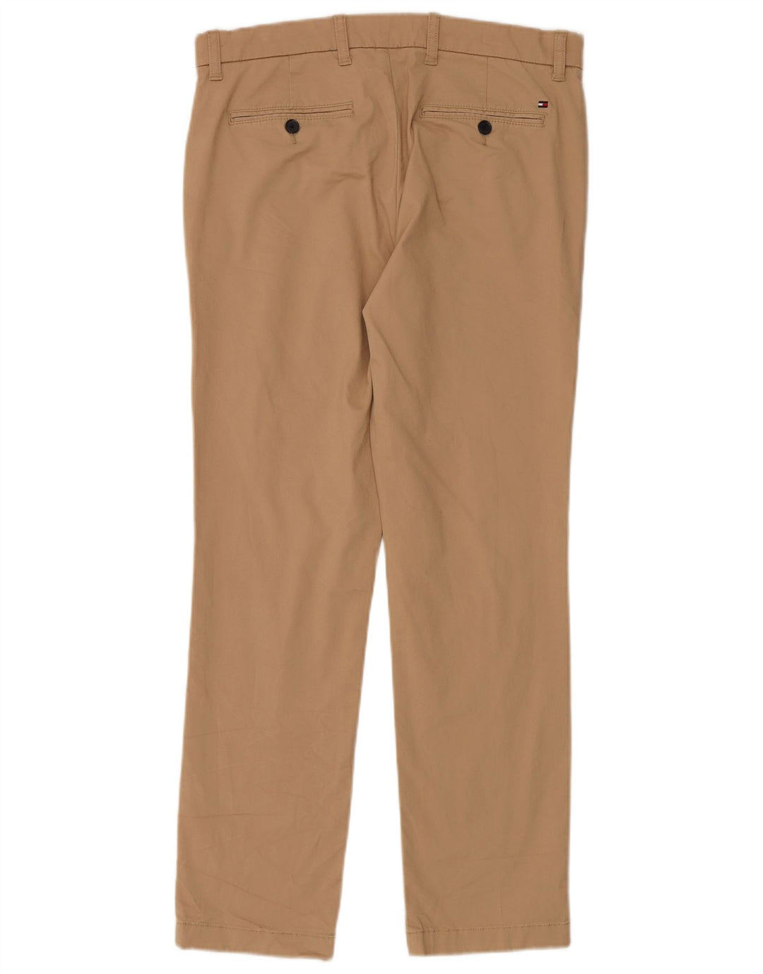 TOMMY HILFIGER Mens Slim Fit Chino Trousers W32 L30 Beige Cotton
