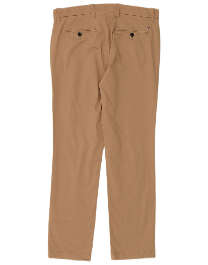 TOMMY HILFIGER Mens Slim Fit Chino Trousers W32 L30 Beige Cotton