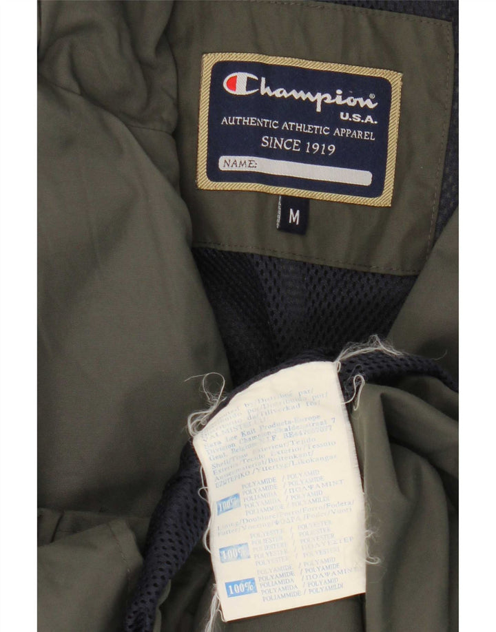 Champion Mens Rain Jacket UK 38 Medium Khaki Polyamide