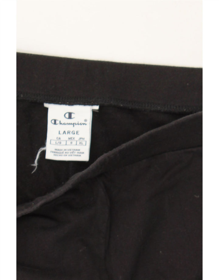 CHAMPION Womens Leggings UK 14 Large  Black Vintage Champion and Second-Hand Champion from Messina Hembry 