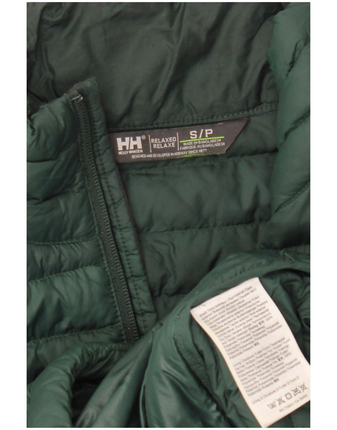 HELLY HANSEN Mens Relaxed Fit Padded Jacket UK 36 Small Green Polyamide