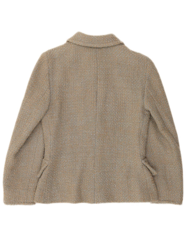 Carnet Womens 5 Button Blazer Jacket UK 8 Small Brown Flecked