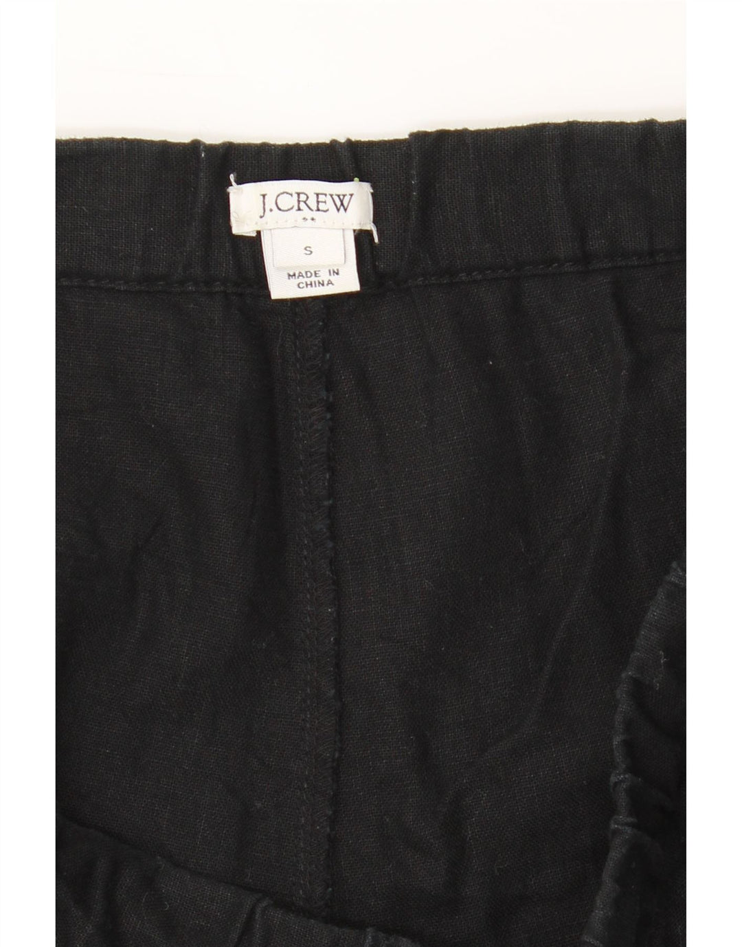 J. CREW Womens Hot Pants Small W27  Black Linen Vintage J. Crew and Second-Hand J. Crew from Messina Hembry 