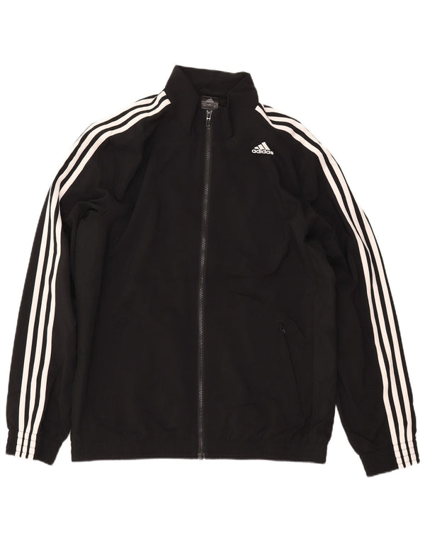 Adidas Mens Climalite Tracksuit Top Jacket UK 42/44 Large Black Polyester