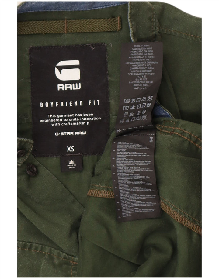 G-STAR Mens Boyfriend Fit Shirt XS Green Cotton