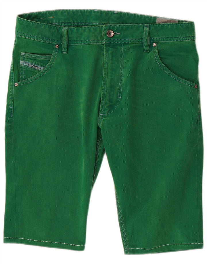DIESEL Boys Denim Shorts 15-16 Years W32 Green Cotton