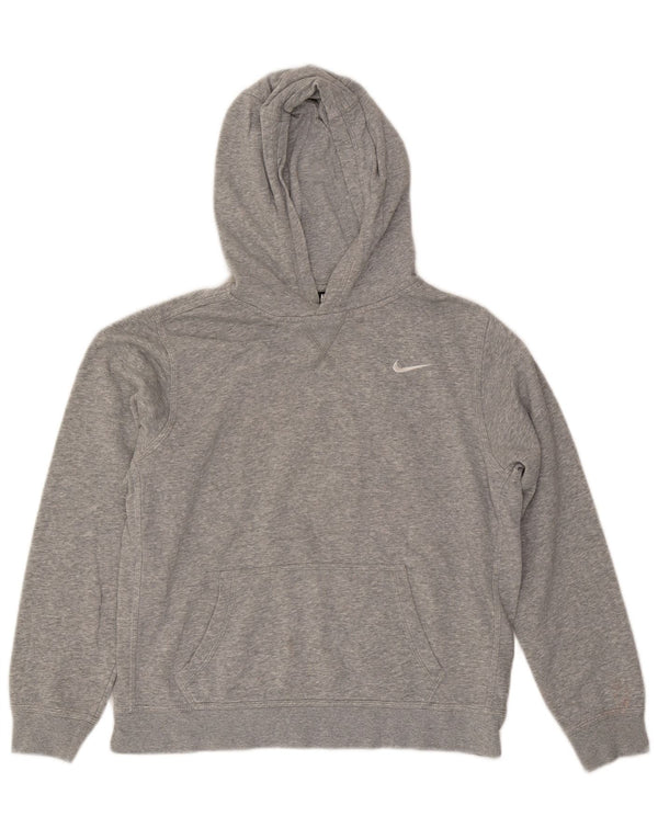Nike Boys Hoodie Jumper 13-14 Years XL Grey Cotton