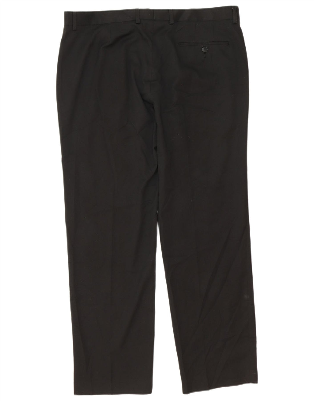Marks & Spencer Mens Tapered Suit Trousers W38 L31 Black Polyester Classic