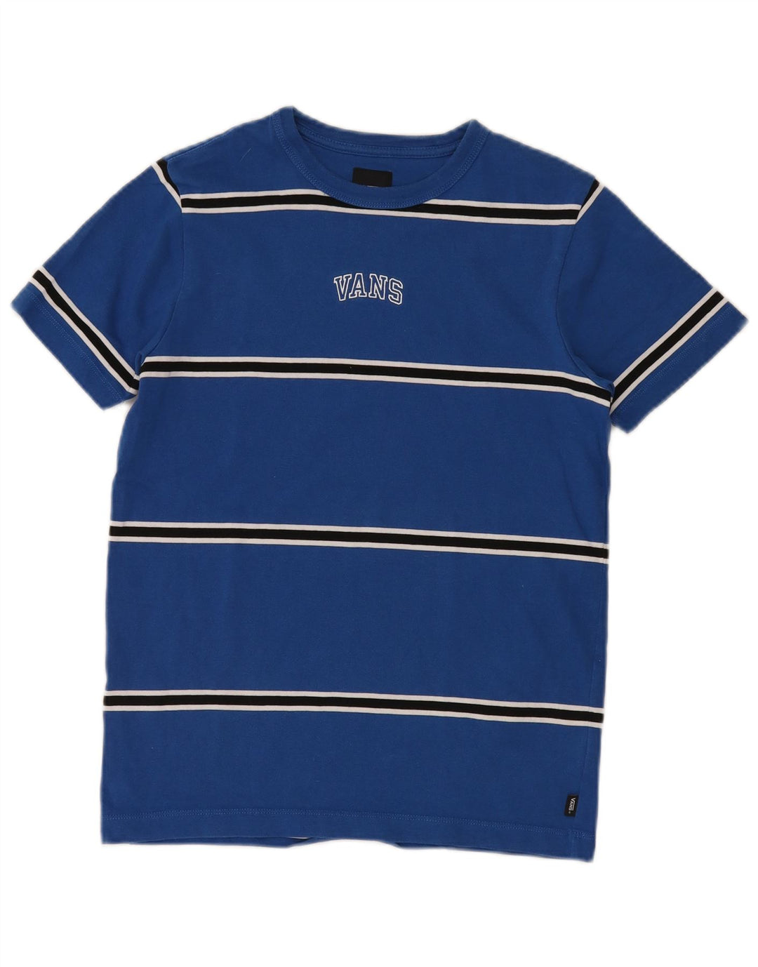 VANS Mens T-Shirt Top XS Blue Striped Cotton