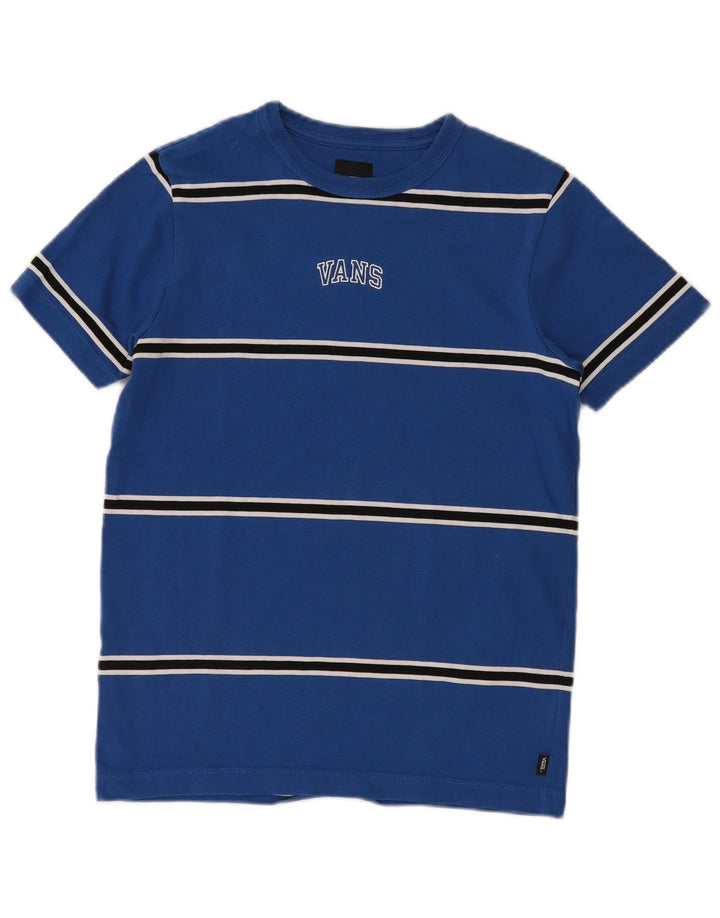 VANS Mens T-Shirt Top XS Blue Striped Cotton