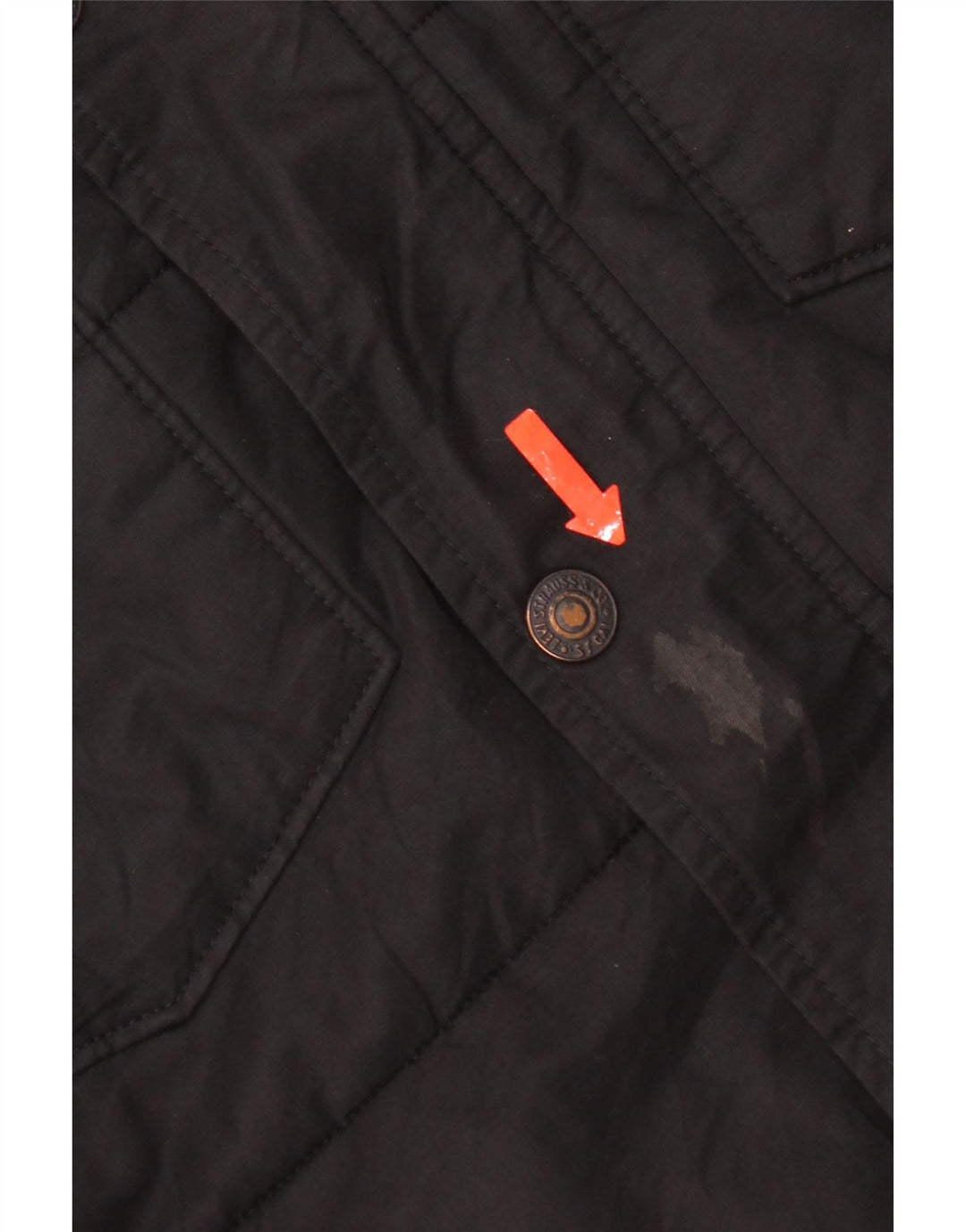 Levi's Mens Hooded Padded Jacket UK 38 Medium Black Cotton