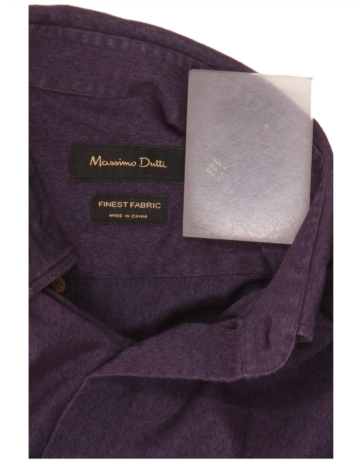 MASSIMO DUTTI Mens Shirt Large Purple