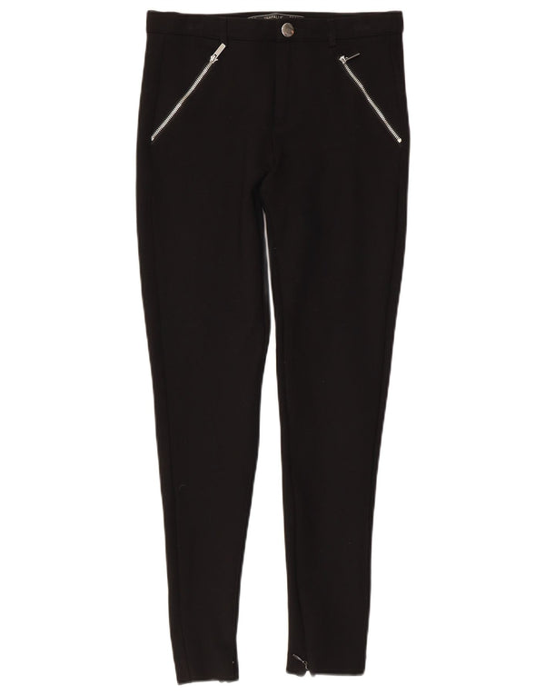 Zara Womens Trafaluc Skinny Cropped Trousers Small W26 L25 Black