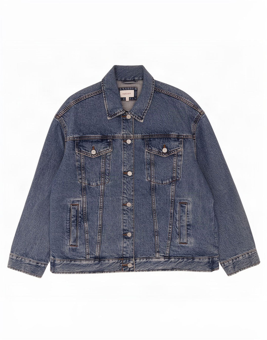 Marks & Spencer Womens Per Una Denim Jacket UK 14 Large Blue Cotton