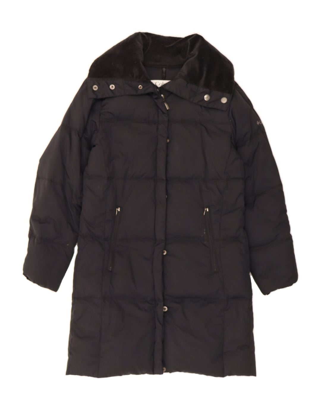 COLUMBIA Womens Padded Coat UK 10 Small Black Nylon Vintage Columbia and Second-Hand Columbia from Messina Hembry 