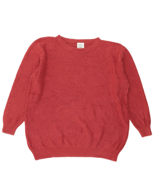Laura Ashley Womens Oversized Boat Neck Jumper Sweater UK 16 Large Red