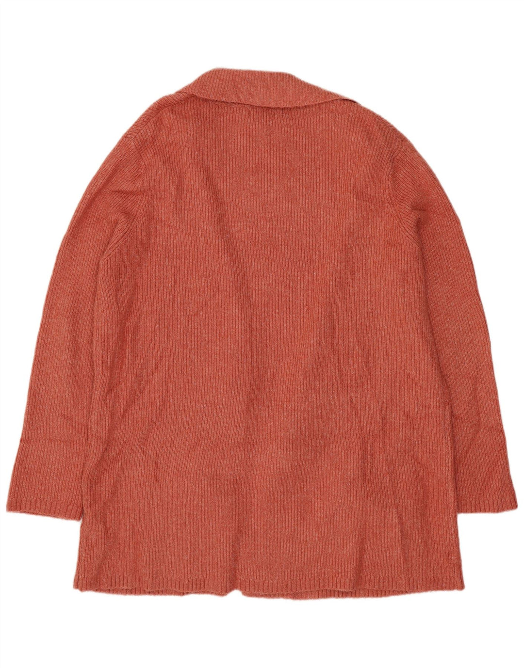 MARKS & SPENCER Womens Longline Cardigan Sweater UK 16 Large Orange