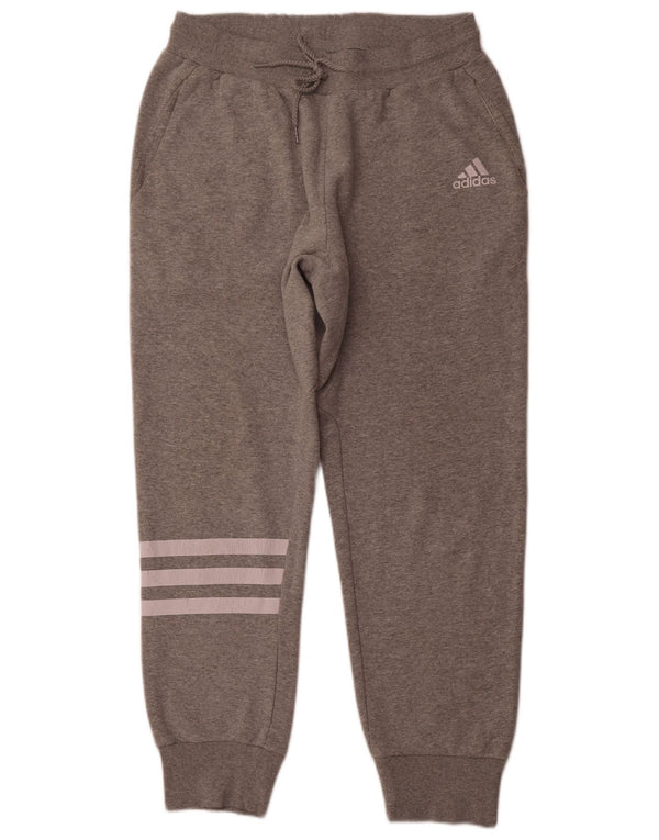 ADIDAS Mens Tracksuit Trousers Joggers Large Grey Cotton