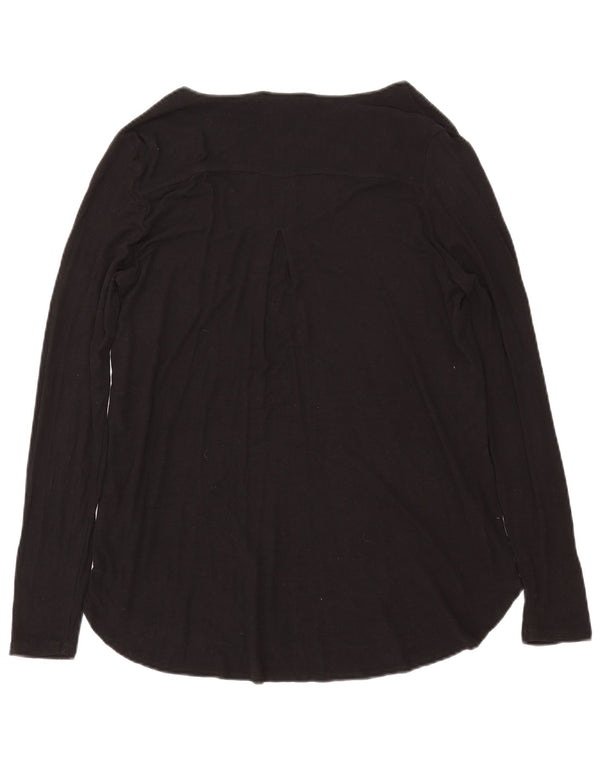 Essentials Womens Oversized Top Long Sleeve UK 14 Medium Black Viscose