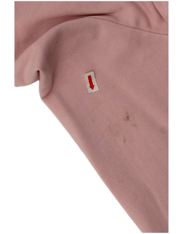 Marks & Spencer Womens Oversized Hoodie Jumper UK 8 Small Pink Cotton