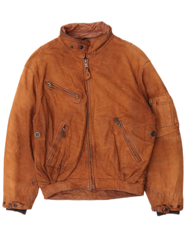 Dainese Mens Loose Fit Leather Jacket IT 50 Medium Brown Leather