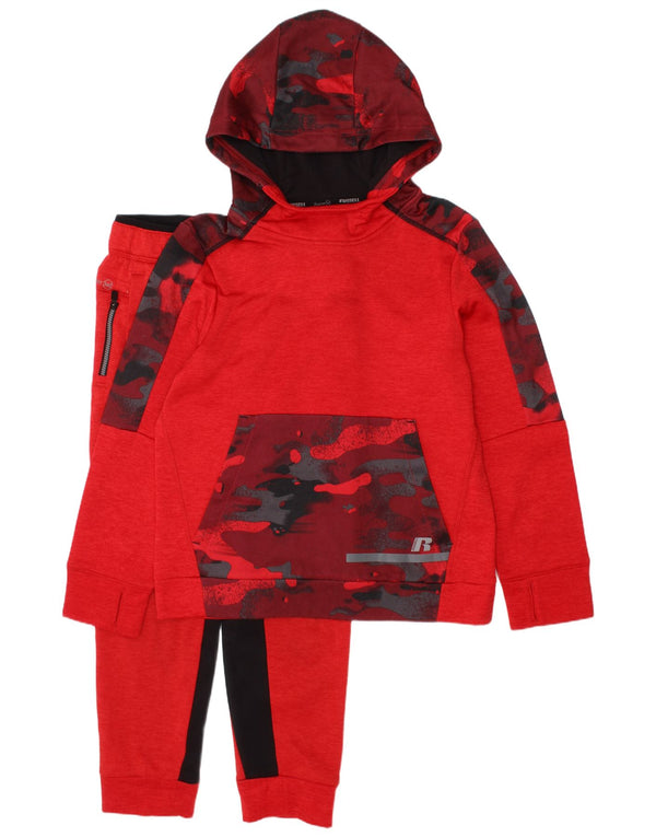Russell Athletic Boys Full Tracksuit 7-8 Years Medium Red Polyester