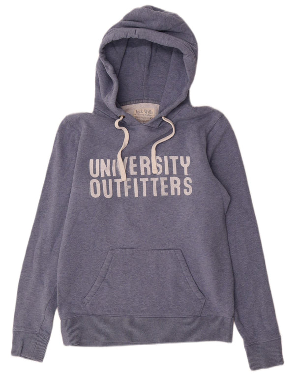 JACK WILLS Womens Hoodie Jumper UK 12 Medium  Navy Blue