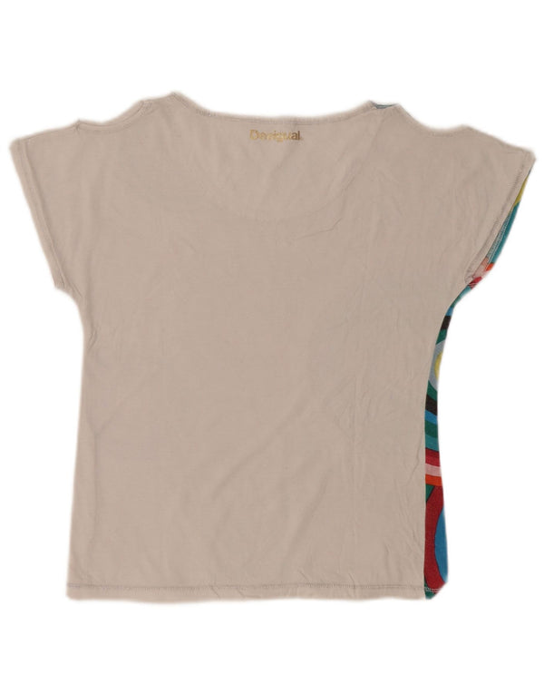 DESIGUAL Girls T-Shirt Top 11-12 Years Multicoloured Geometric