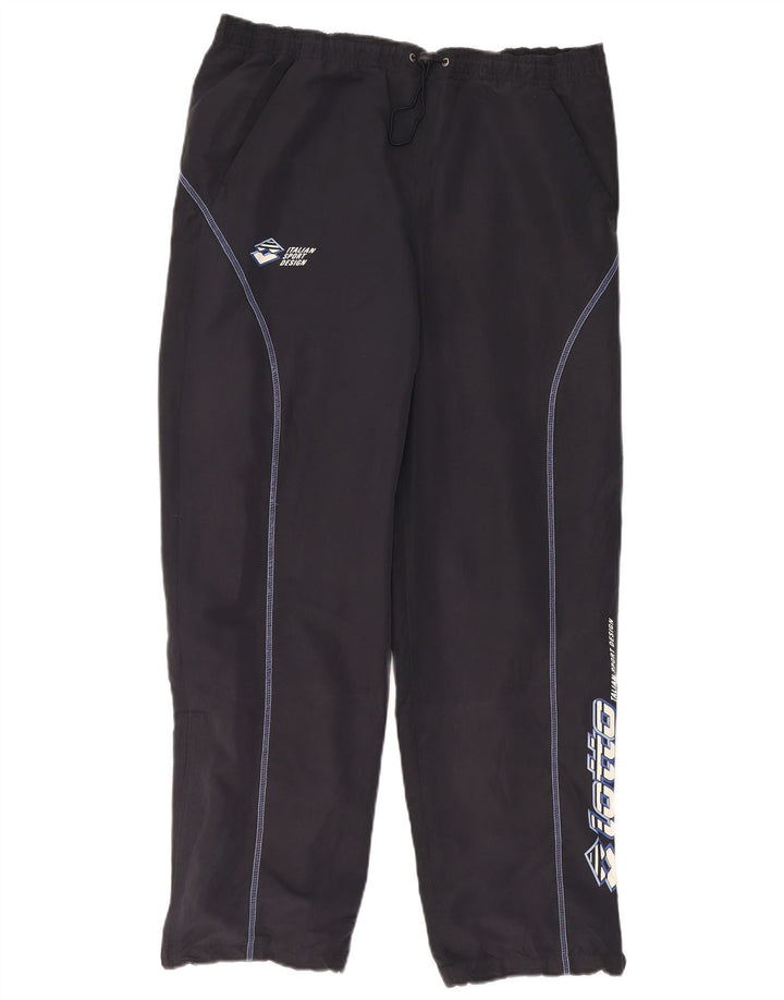 LOTTO Mens Graphic Tracksuit Trousers Large Navy Blue