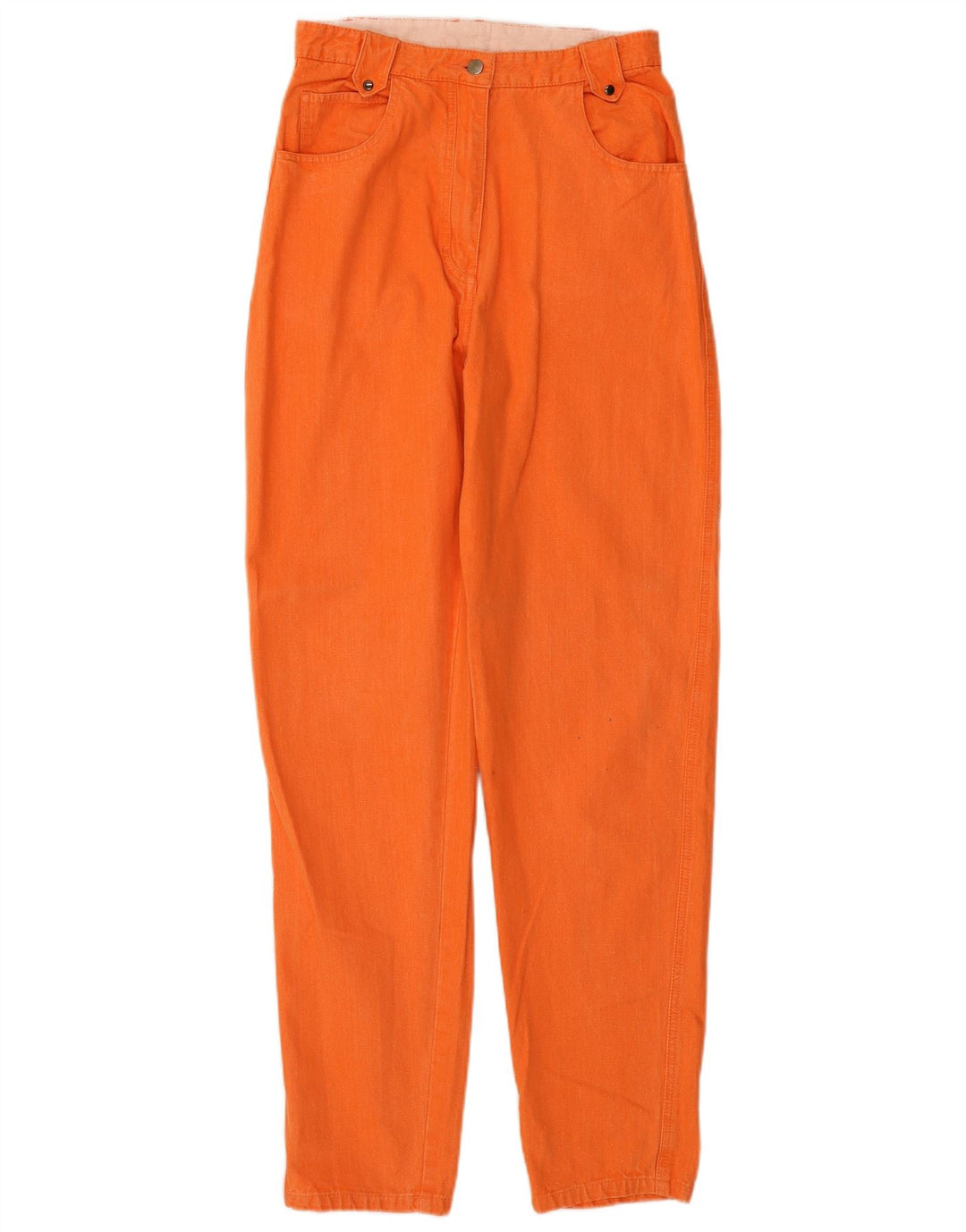 C&A Womens High Waist Tapered Casual Trousers EU 38 Medium W26 L31 Orange