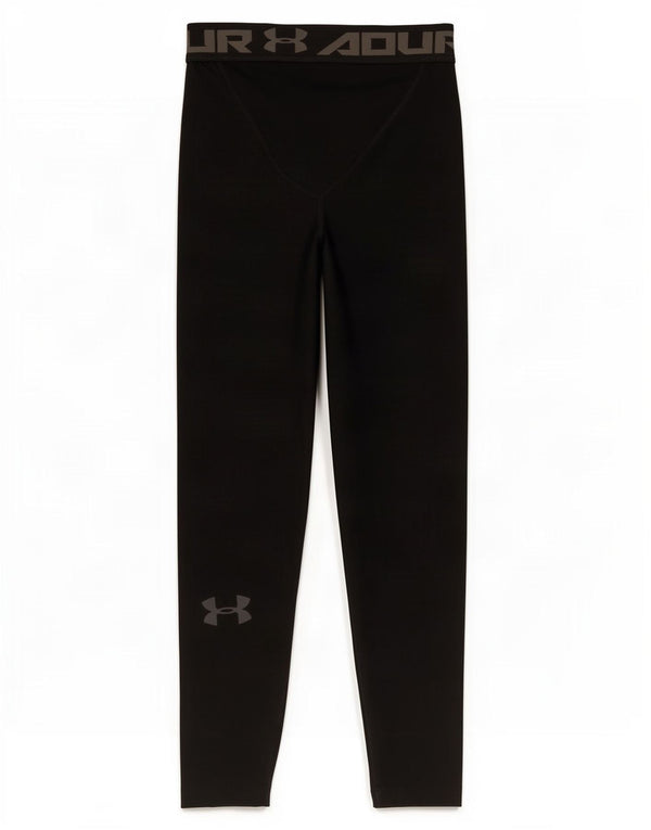 Under Armour Boys Graphic Leggings 11-12 Years Large Black Polyester