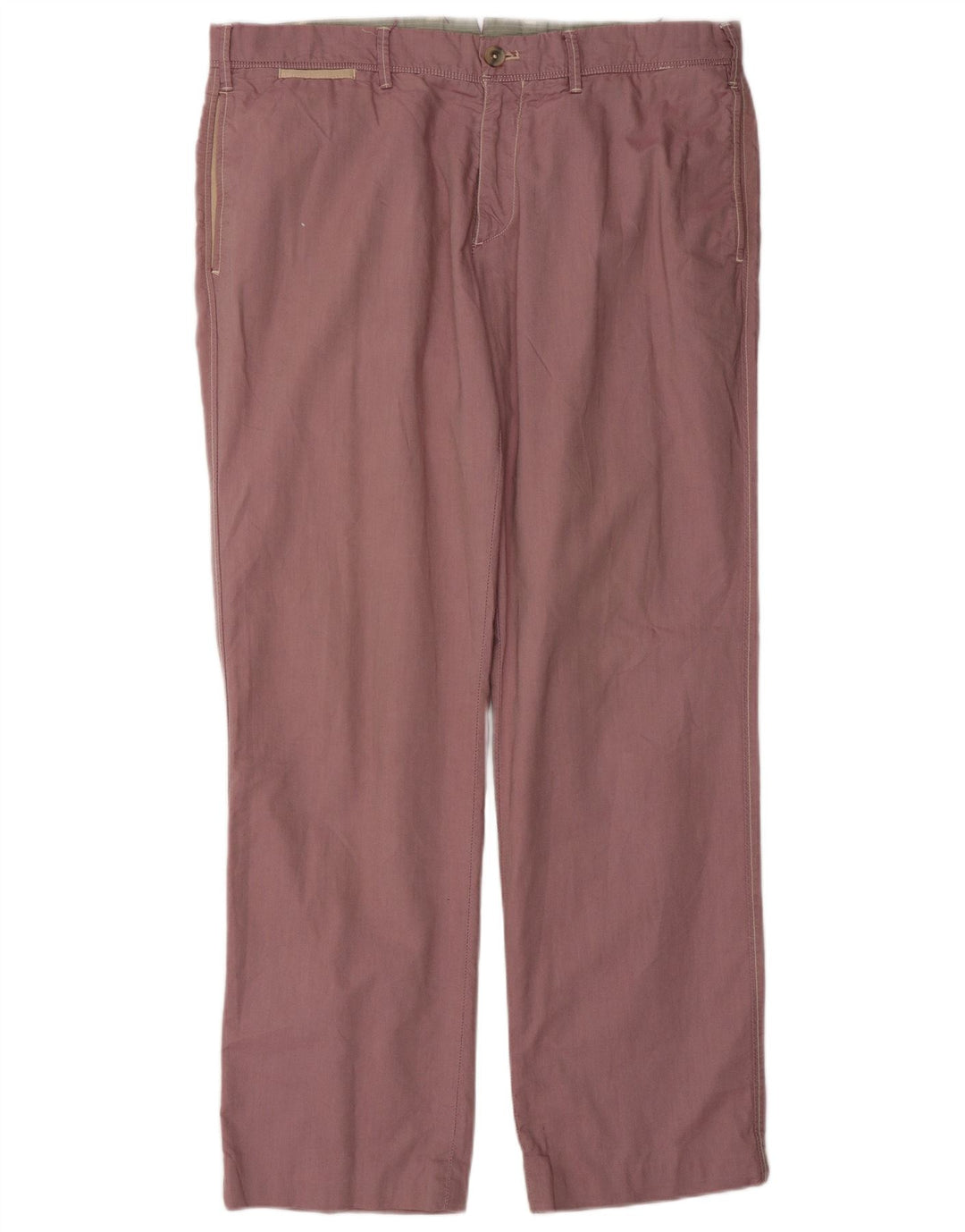 MASSIMO DUTTI Mens Chino Trousers EU 44 Large W34 L31 Pink Classic