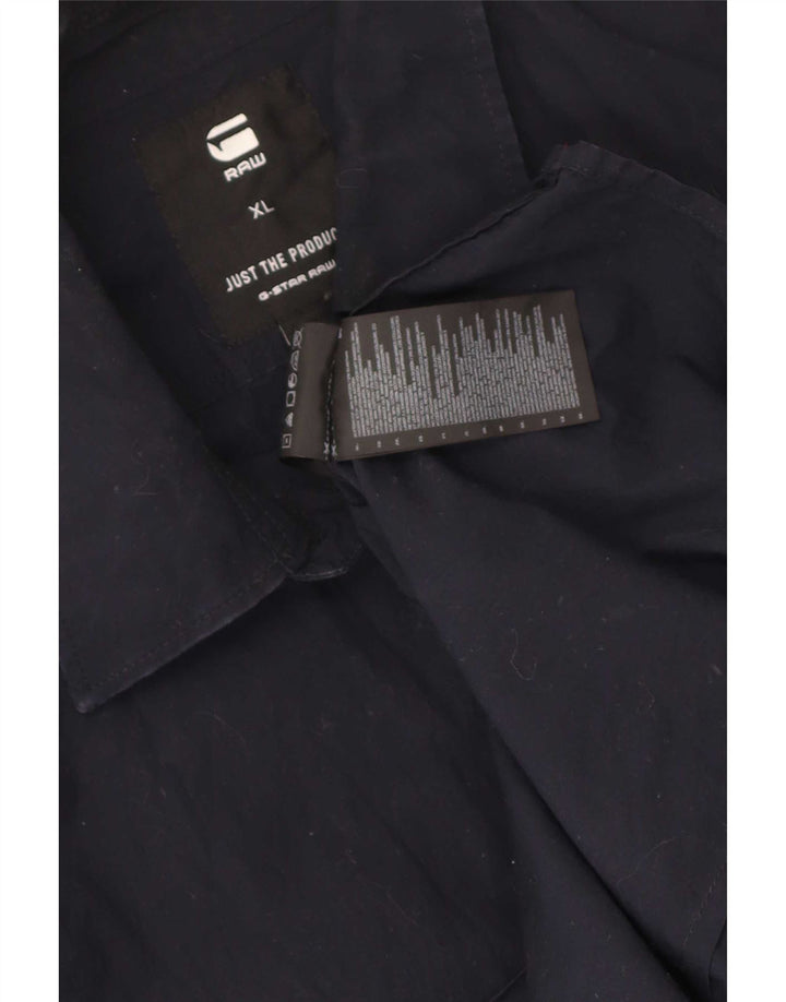 G-Star Mens Shirt XL Navy Blue Cotton