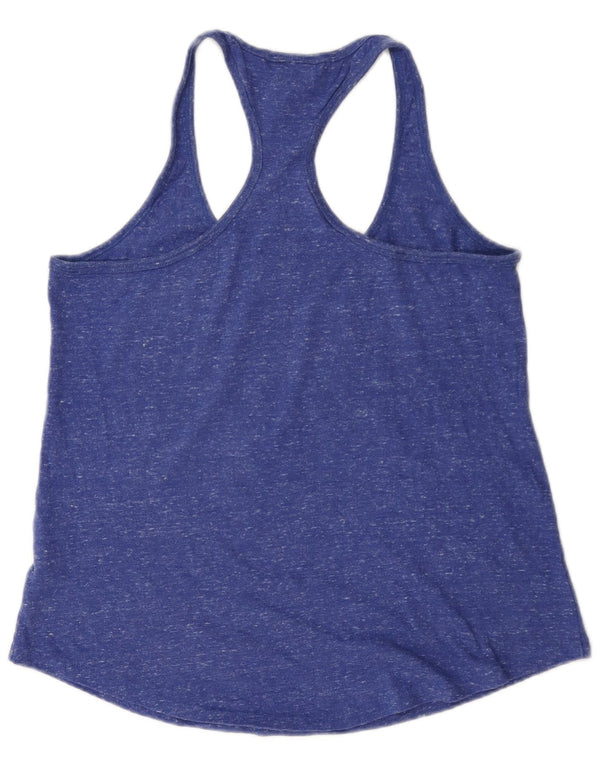 Nike Womens Graphic Vest Top UK 12 Medium Navy Blue Flecked Cotton