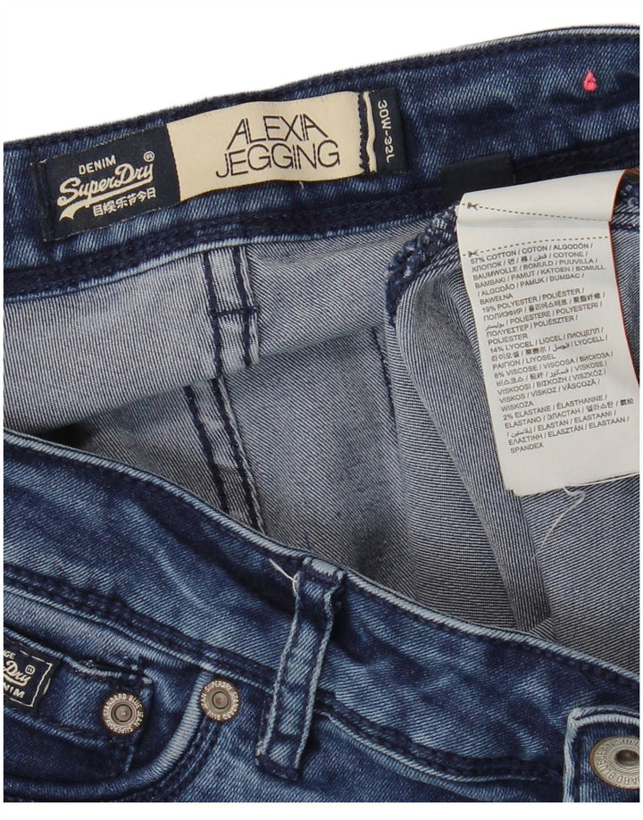 SUPERDRY Womens Alexia Jegging Skinny Jeans W30 L32 Blue Cotton