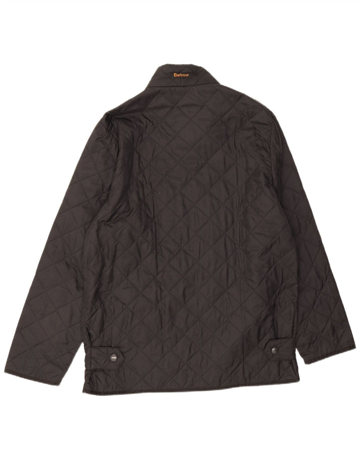 Barbour Mens Quilted Jacket UK 38 Medium Black Polyamide