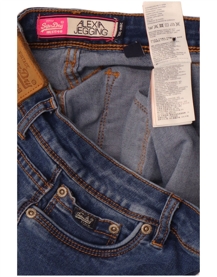 SUPERDRY Womens Alexia Jegging Skinny Jeans W28 L28 Blue Cotton