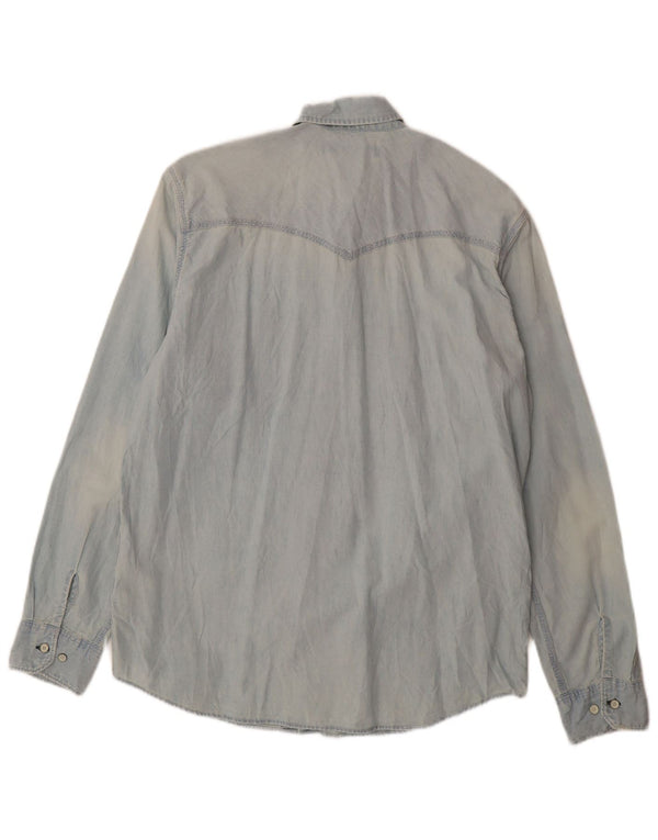 Levi's Mens Standard Fit Denim Shirt Large Blue Cotton