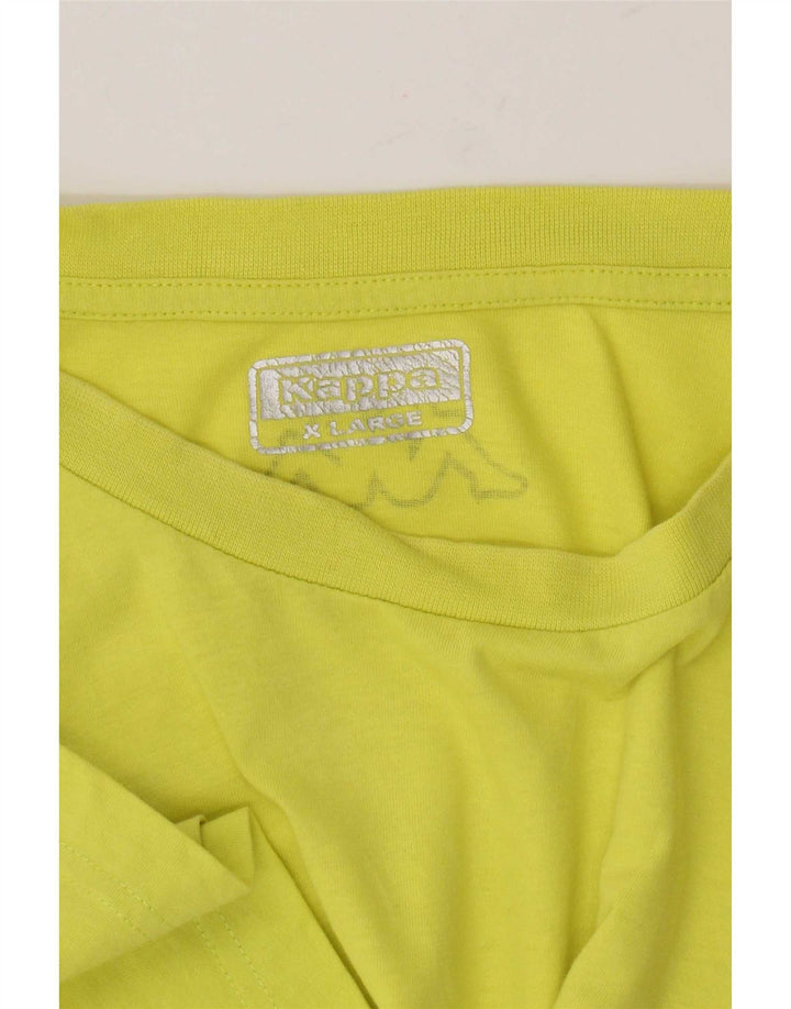 Kappa Mens Graphic T-Shirt Top XL Yellow