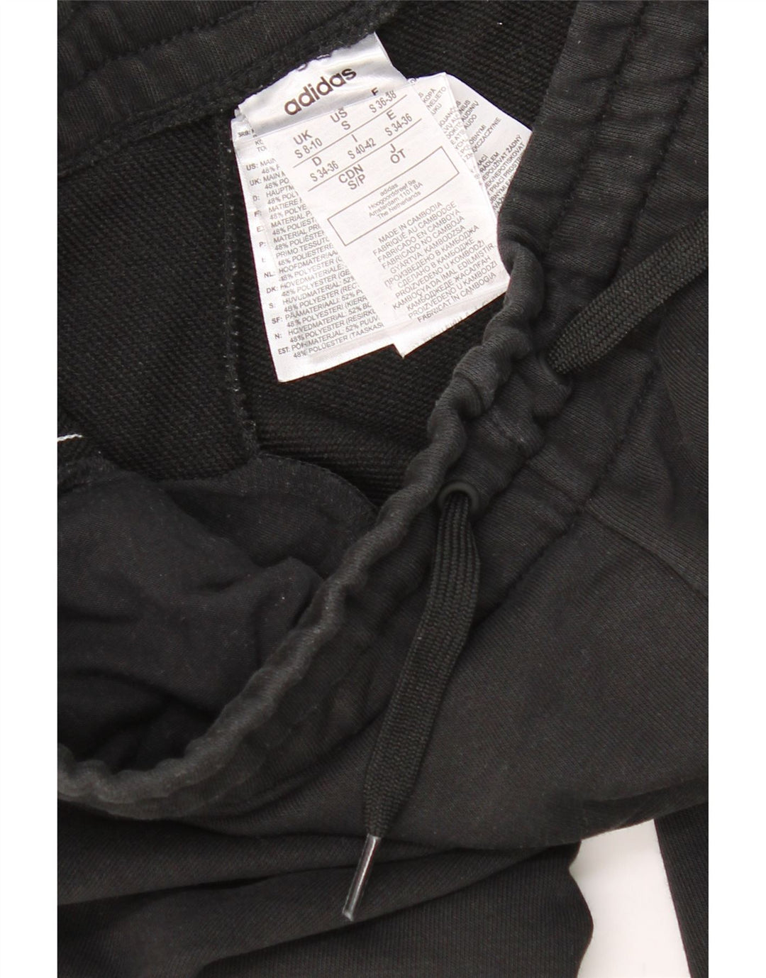 ADIDAS Womens Tracksuit Trousers UK 8/10 Small Black Polyester Vintage Adidas and Second-Hand Adidas from Messina Hembry 