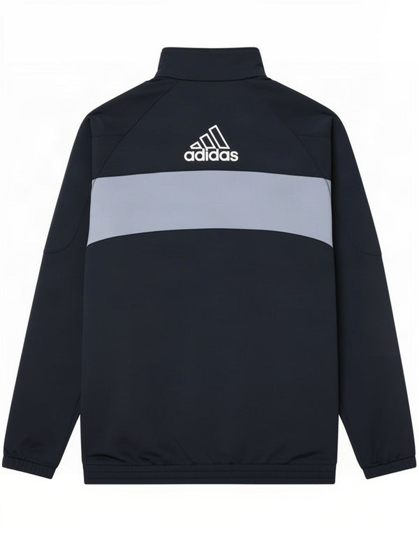 Adidas Mens Graphic Tracksuit Top Jacket UK 48/50 XL Navy Blue Colourblock