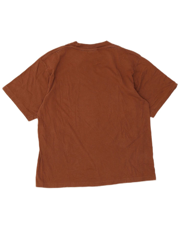 Champion Womens Crop T-Shirt Top UK 10 Small Brown
