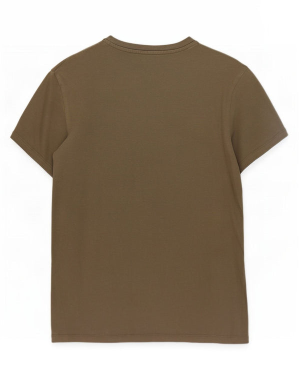Timberland Mens Slim Fit T-Shirt Top Large Khaki Cotton