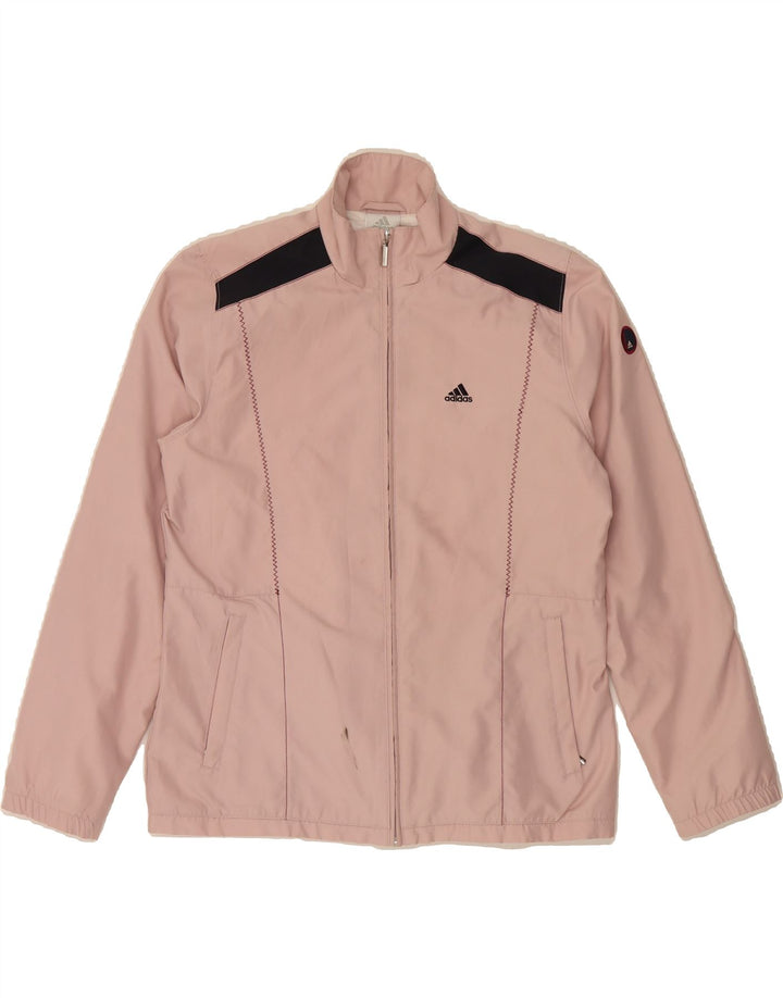 ADIDAS Womens Tracksuit Top Jacket UK 12 Medium  Pink Colourblock Vintage Adidas and Second-Hand Adidas from Messina Hembry 